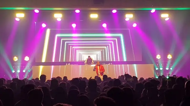 Latino Konzert im Wallis – LED-Screen 8x3m und 2x 2x3m, Licht- und Tontechnik.