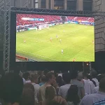 LED Screen P3.9, 5.5 x 3m Live Fussballübertragung Zürichfest 2016